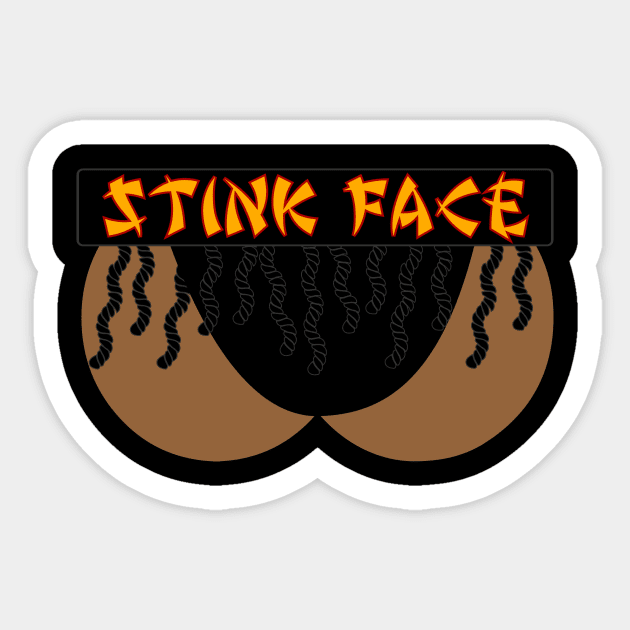 Stink Face Sticker by Mercado Graphic Design